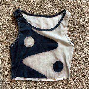 Yin Yang racerback crop